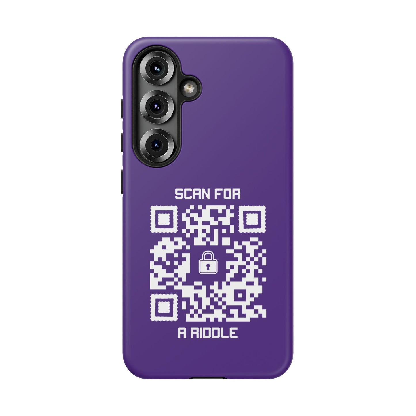 Hidden – Tough Case – Purple – Scan for a Riddle - QR NATION