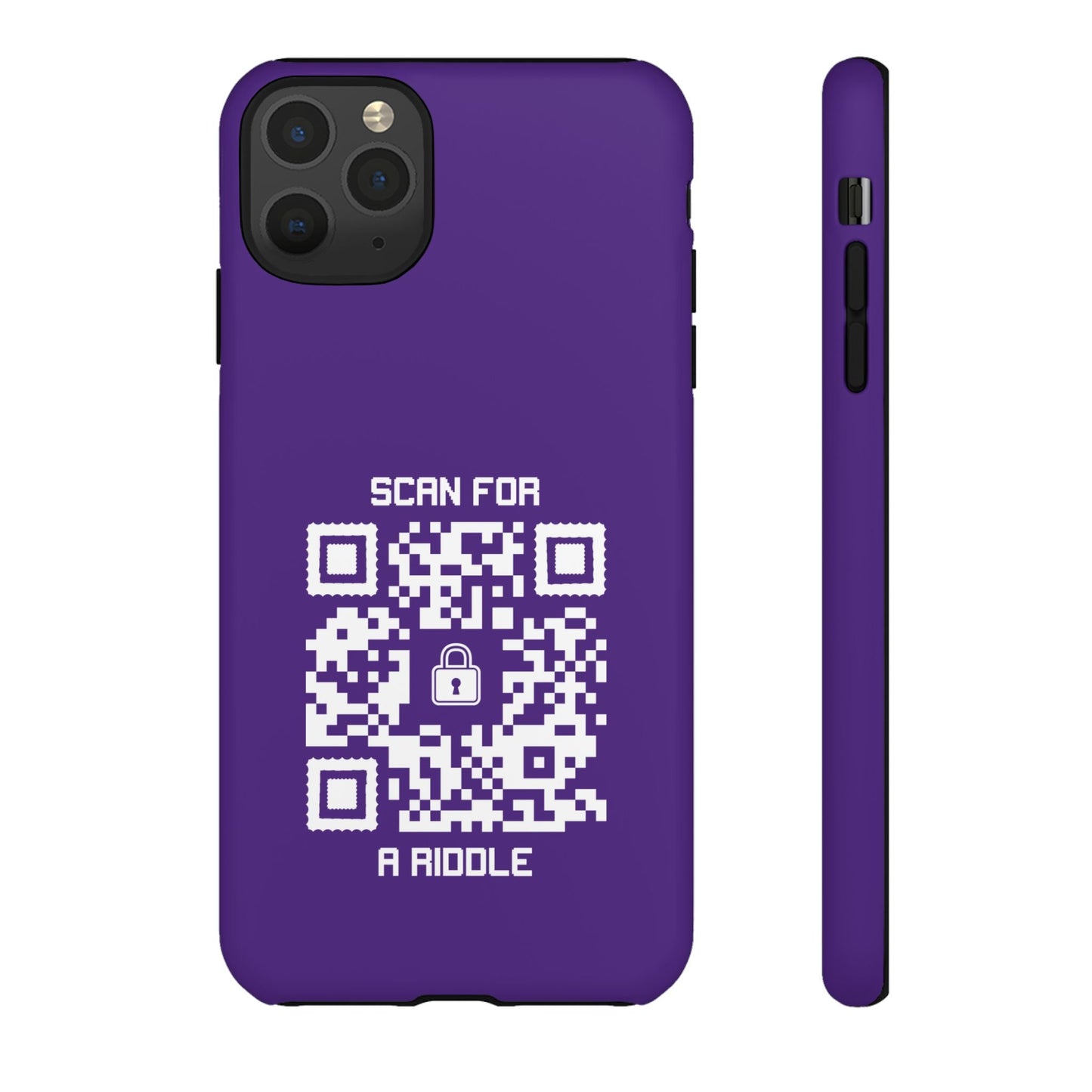 Hidden – Tough Case – Purple – Scan for a Riddle - QR NATION
