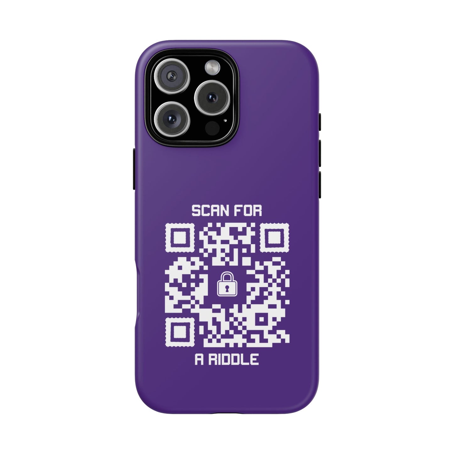Hidden – Tough Case – Purple – Scan for a Riddle - QR NATION
