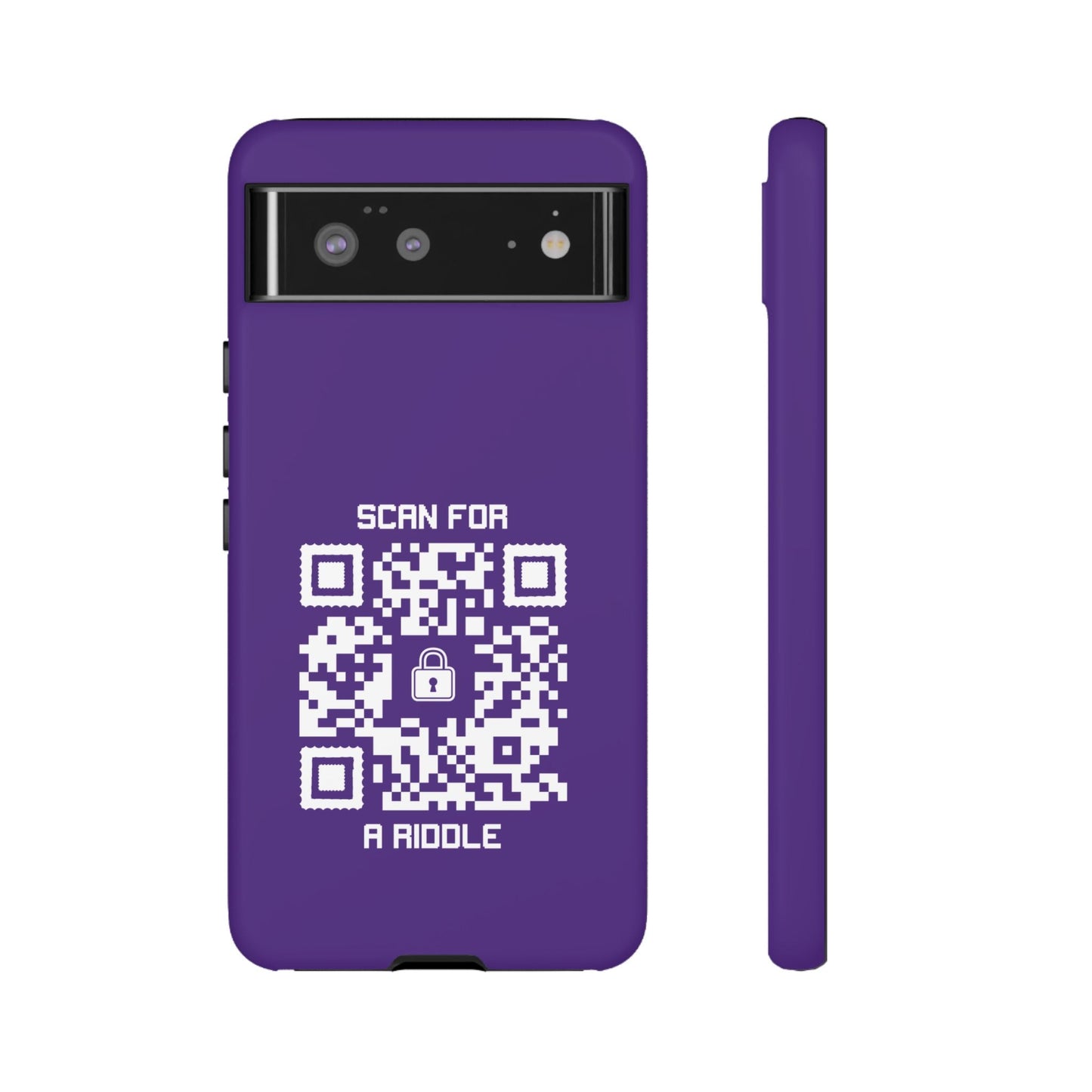Hidden – Tough Case – Purple – Scan for a Riddle - QR NATION