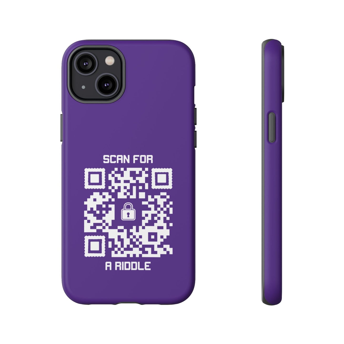 Hidden – Tough Case – Purple – Scan for a Riddle - QR NATION