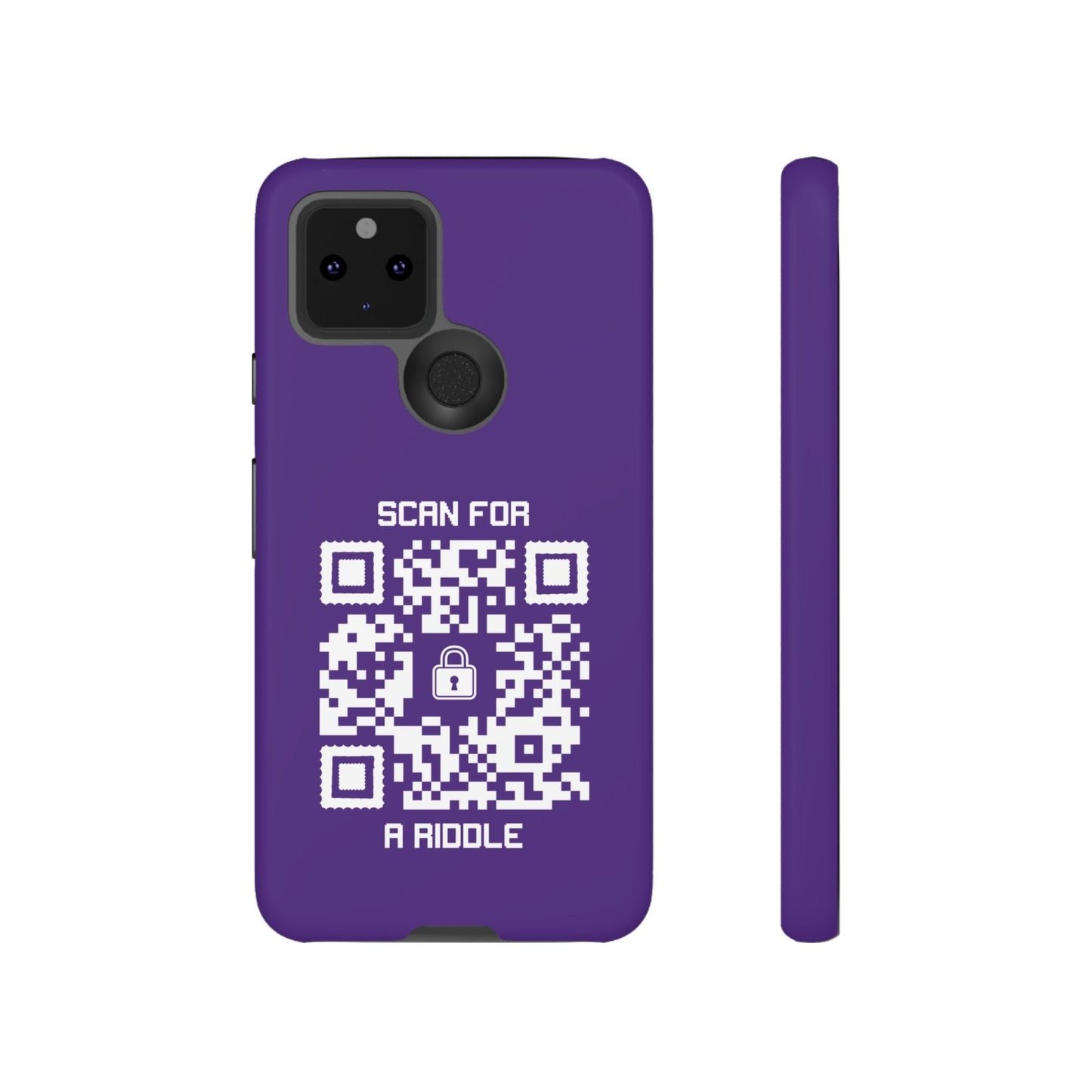 Hidden – Tough Case – Purple – Scan for a Riddle - QR NATION
