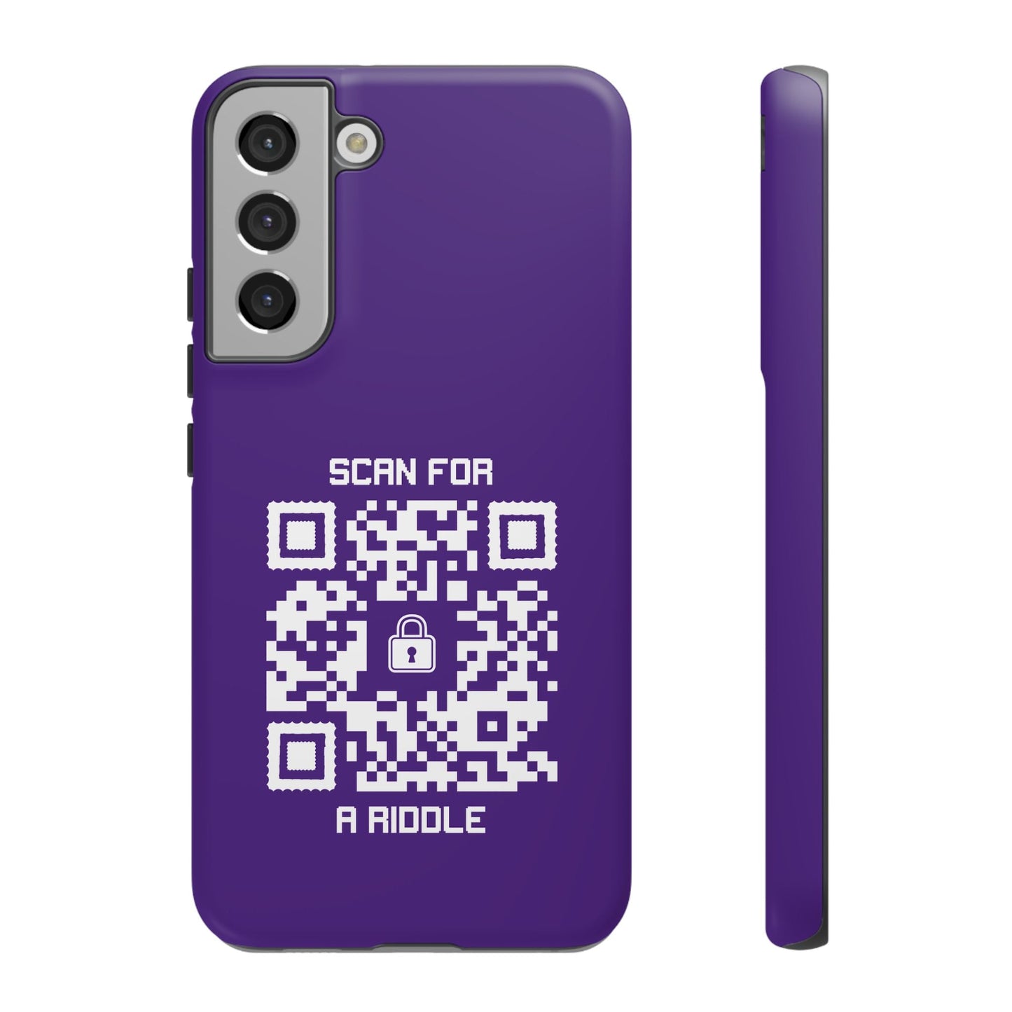 Hidden – Tough Case – Purple – Scan for a Riddle - QR NATION