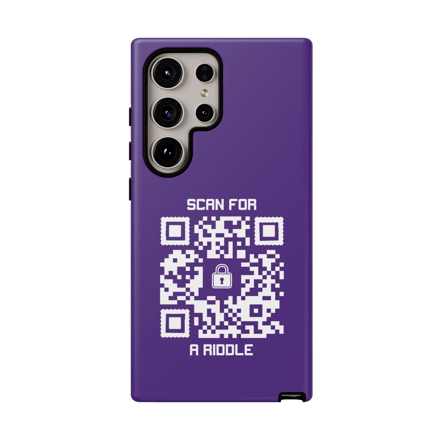Hidden – Tough Case – Purple – Scan for a Riddle - QR NATION