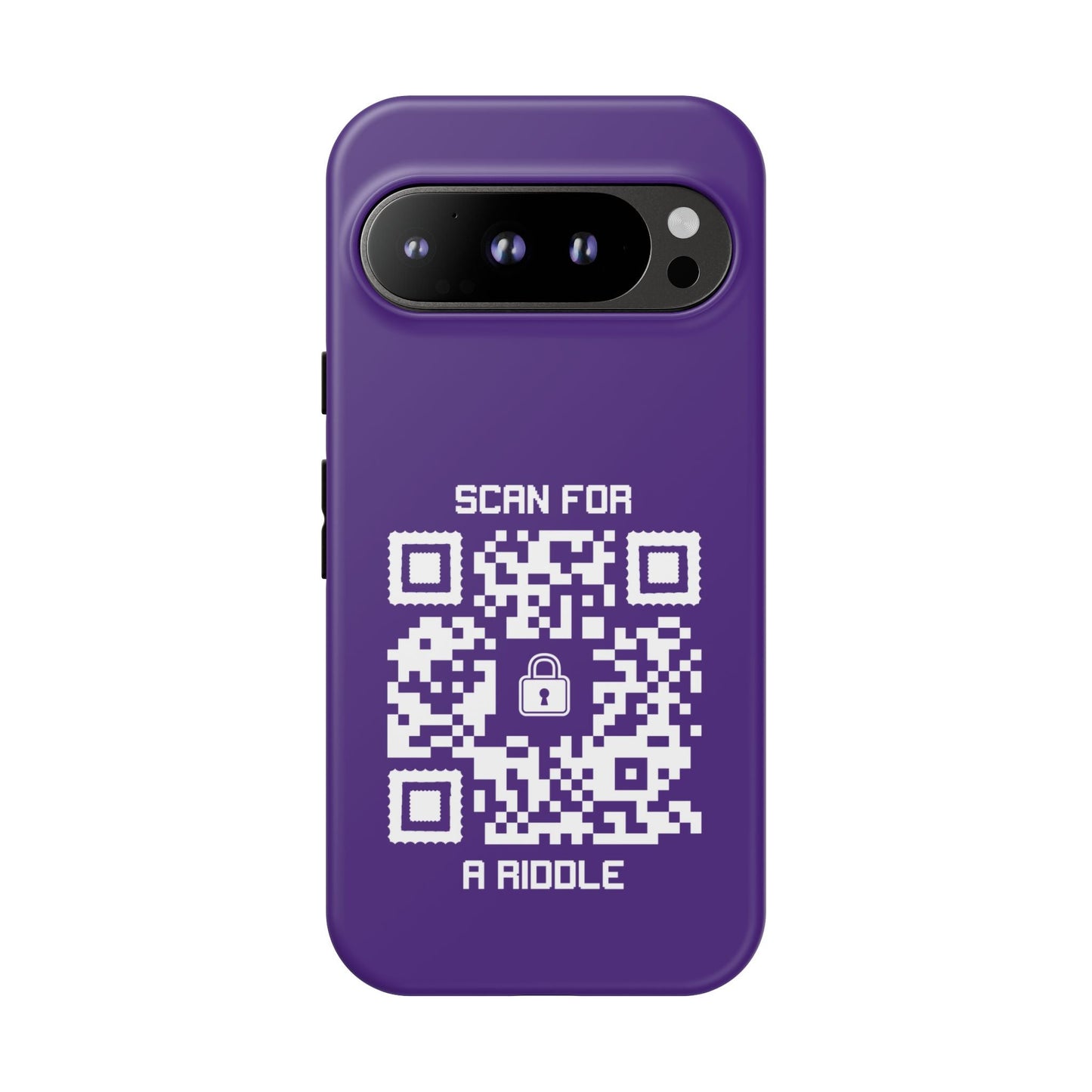 Hidden – Tough Case – Purple – Scan for a Riddle - QR NATION