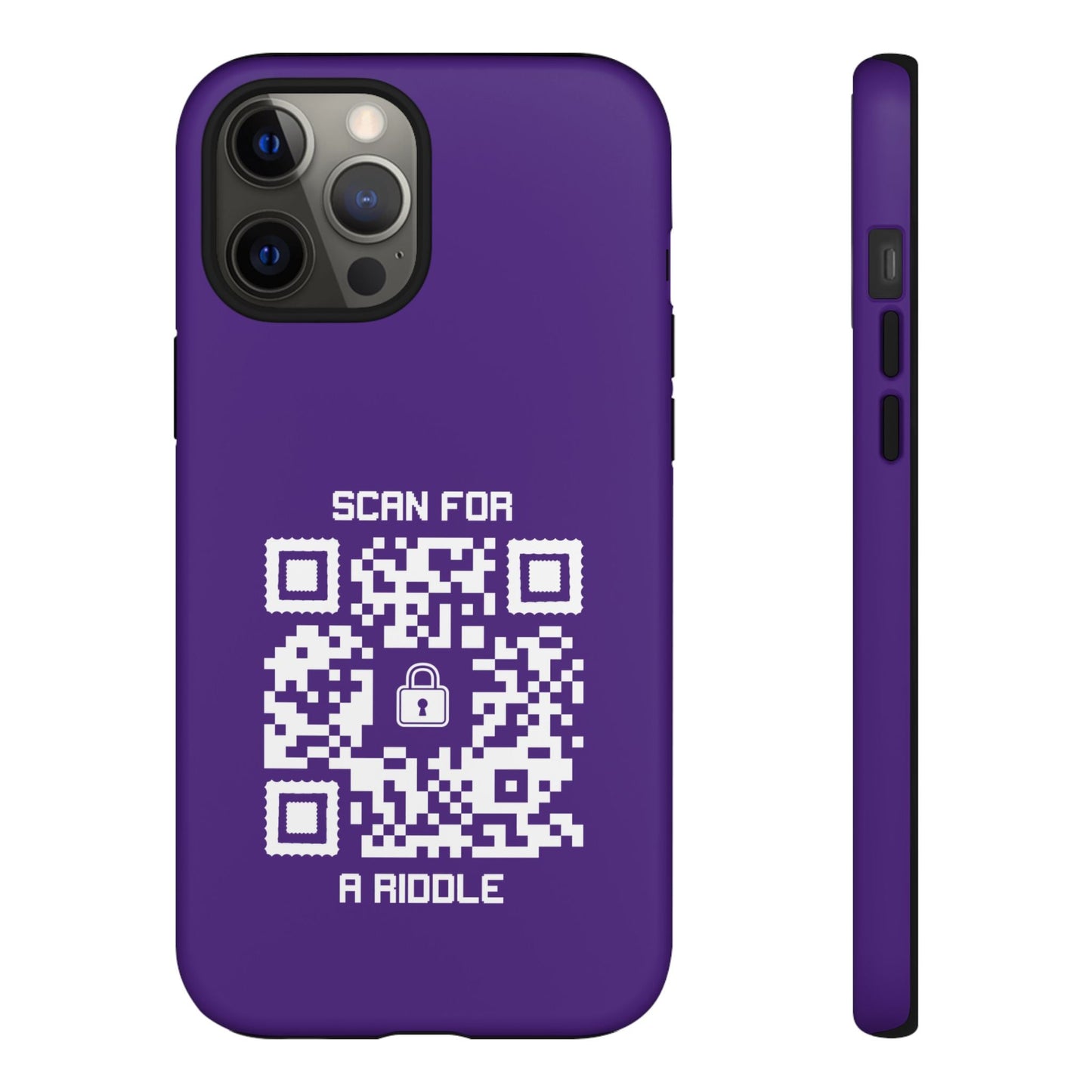 Hidden – Tough Case – Purple – Scan for a Riddle - QR NATION