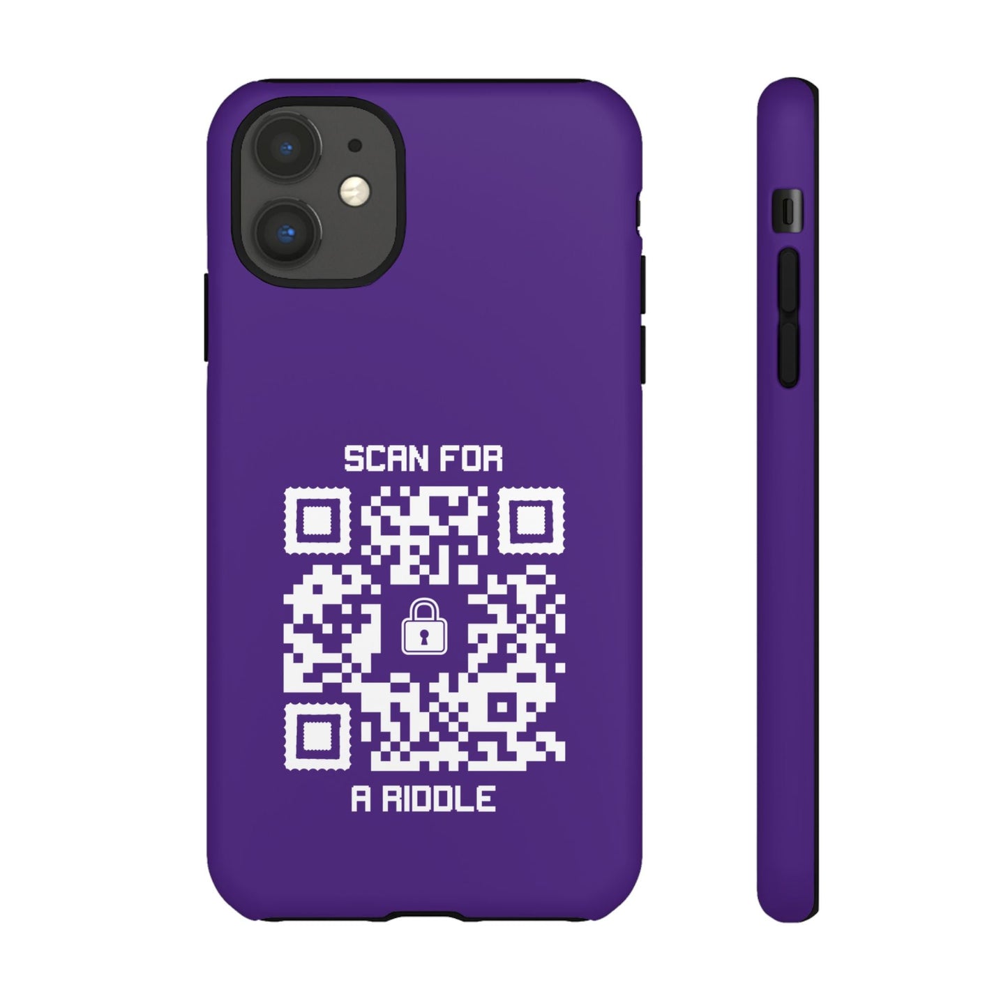 Hidden – Tough Case – Purple – Scan for a Riddle - QR NATION