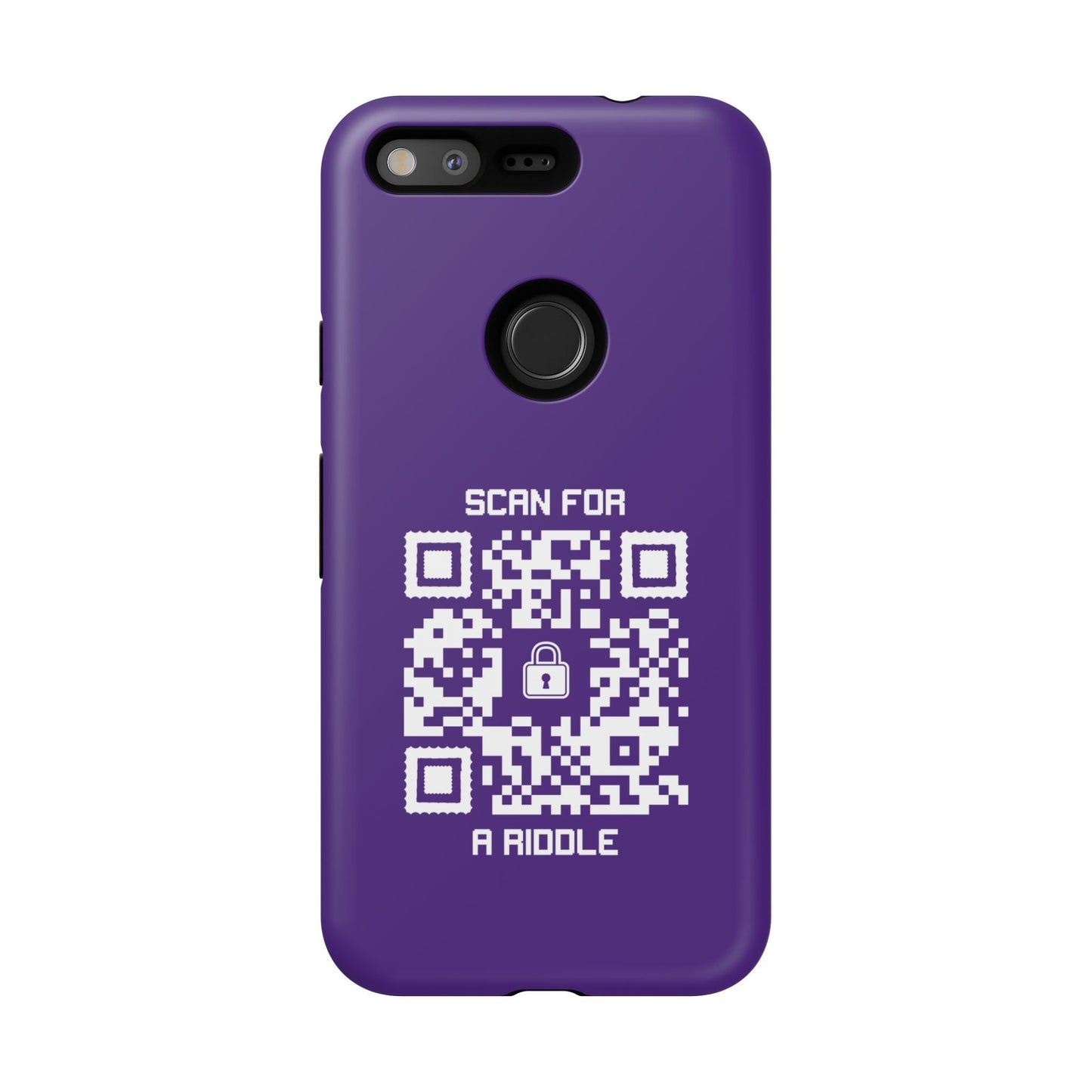 Hidden – Tough Case – Purple – Scan for a Riddle - QR NATION
