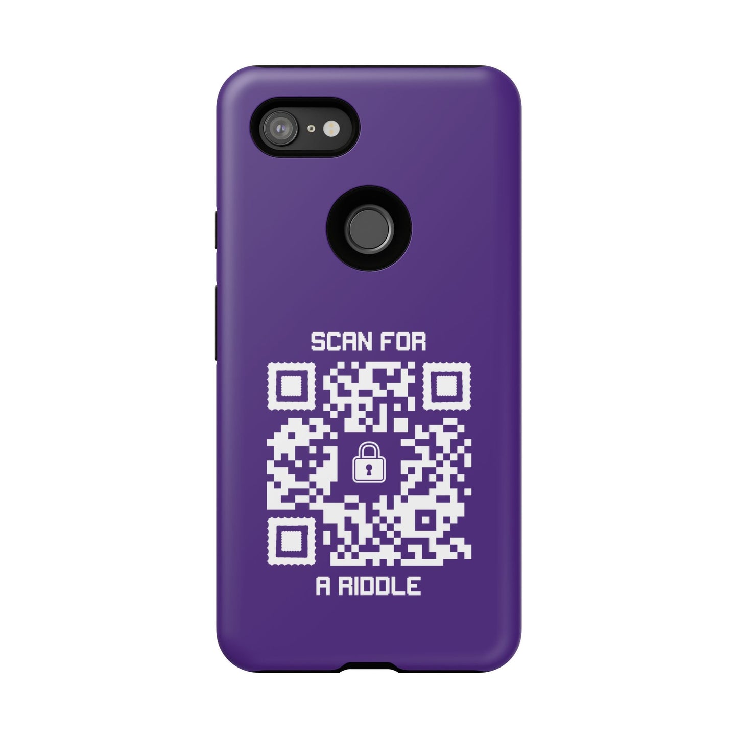 Hidden – Tough Case – Purple – Scan for a Riddle - QR NATION
