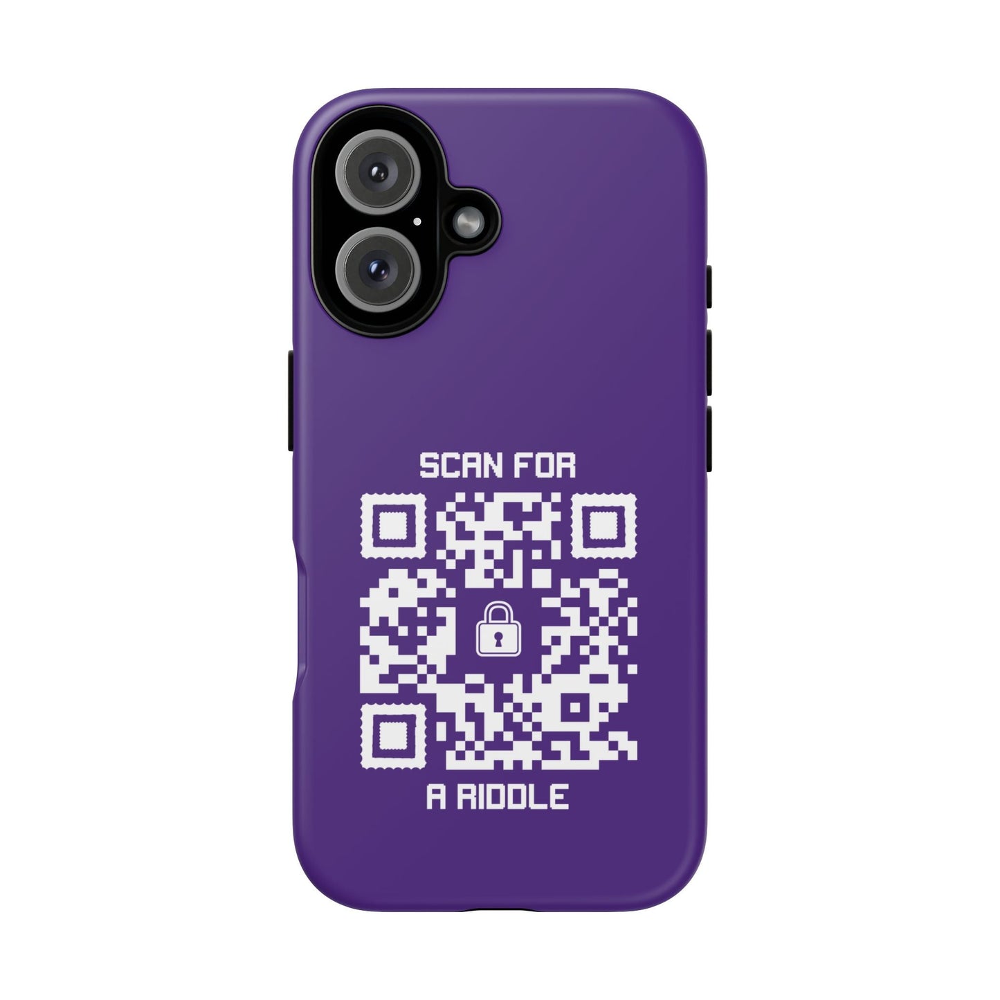 Hidden – Tough Case – Purple – Scan for a Riddle - QR NATION