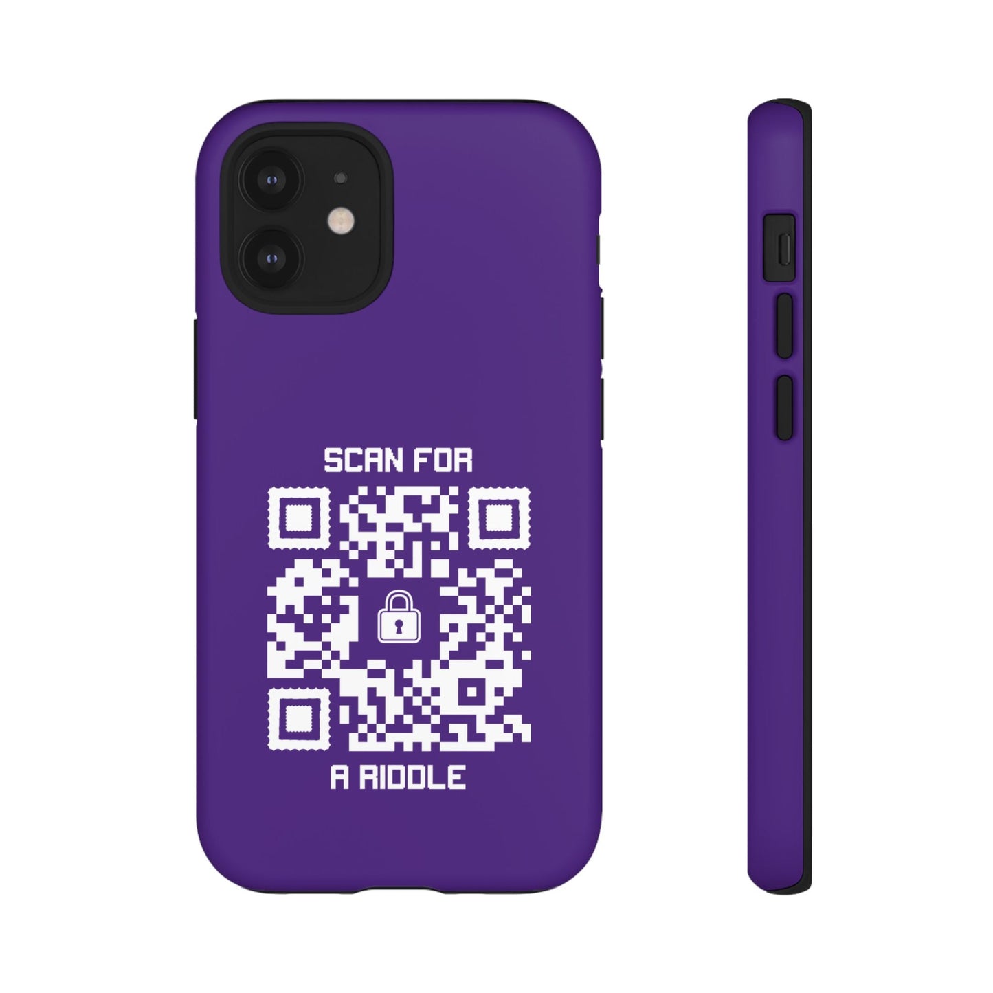 Hidden – Tough Case – Purple – Scan for a Riddle - QR NATION