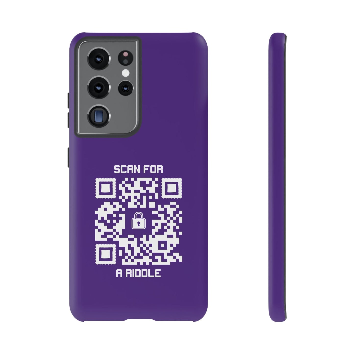 Hidden – Tough Case – Purple – Scan for a Riddle - QR NATION