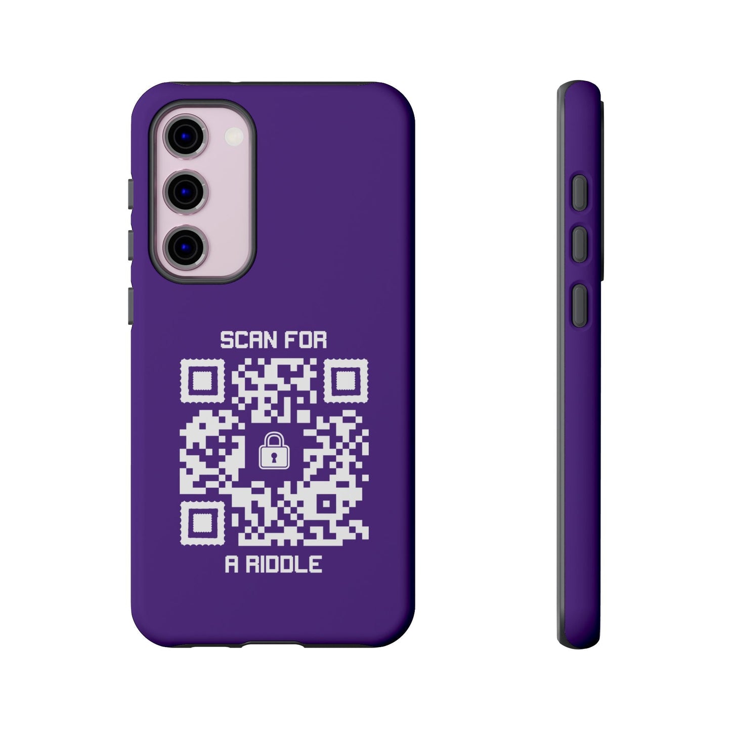 Hidden – Tough Case – Purple – Scan for a Riddle - QR NATION