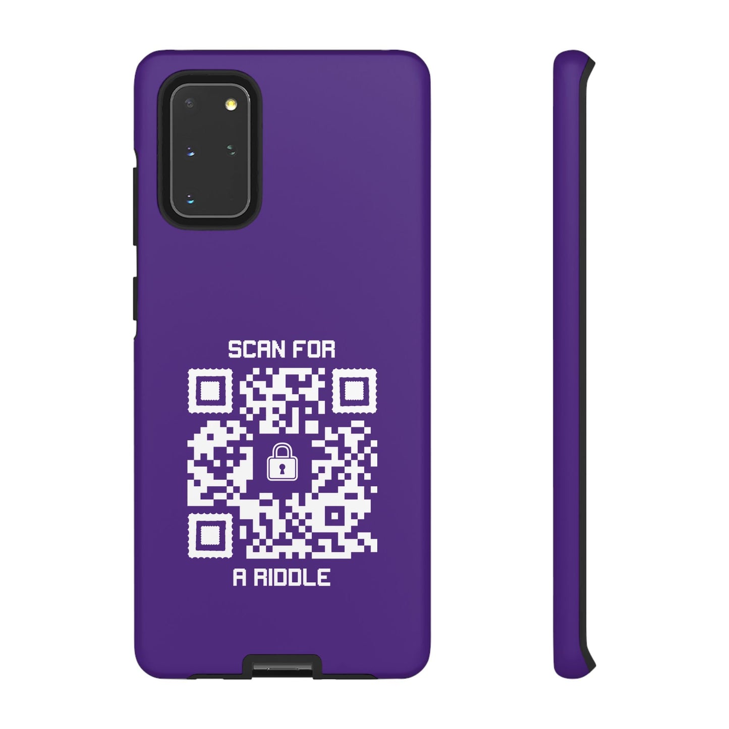 Hidden – Tough Case – Purple – Scan for a Riddle - QR NATION