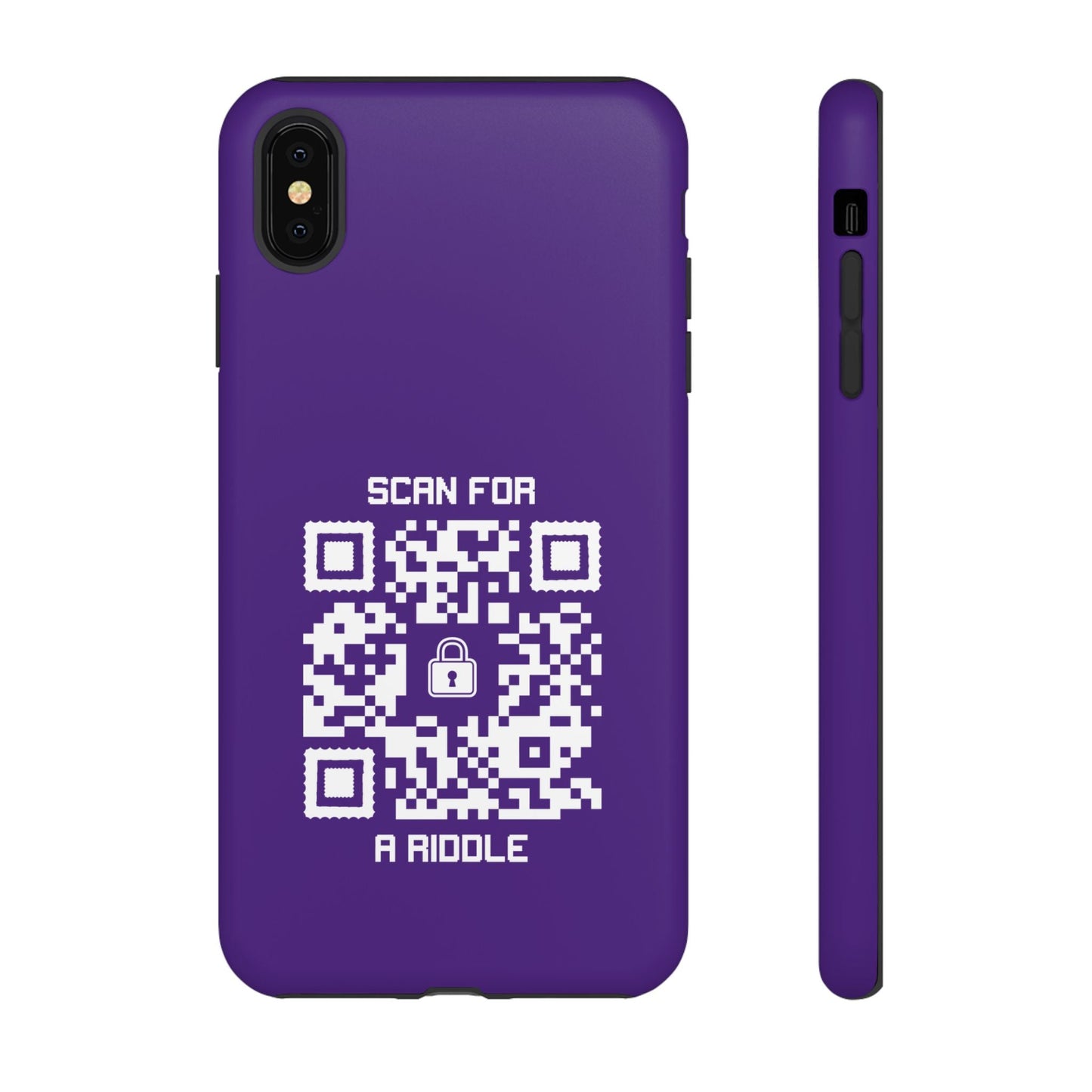 Hidden – Tough Case – Purple – Scan for a Riddle - QR NATION