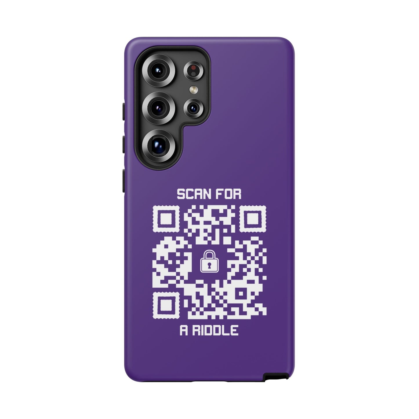 Hidden – Tough Case – Purple – Scan for a Riddle - QR NATION