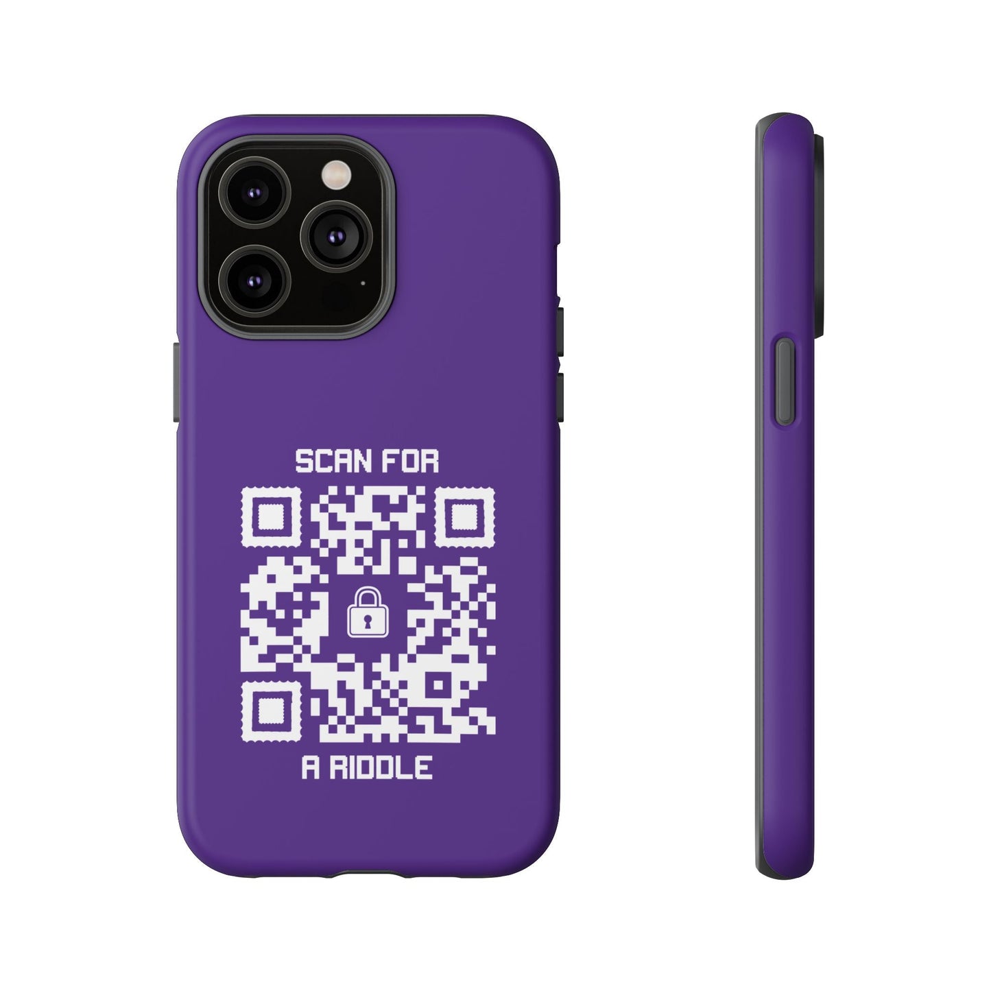 Hidden – Tough Case – Purple – Scan for a Riddle - QR NATION