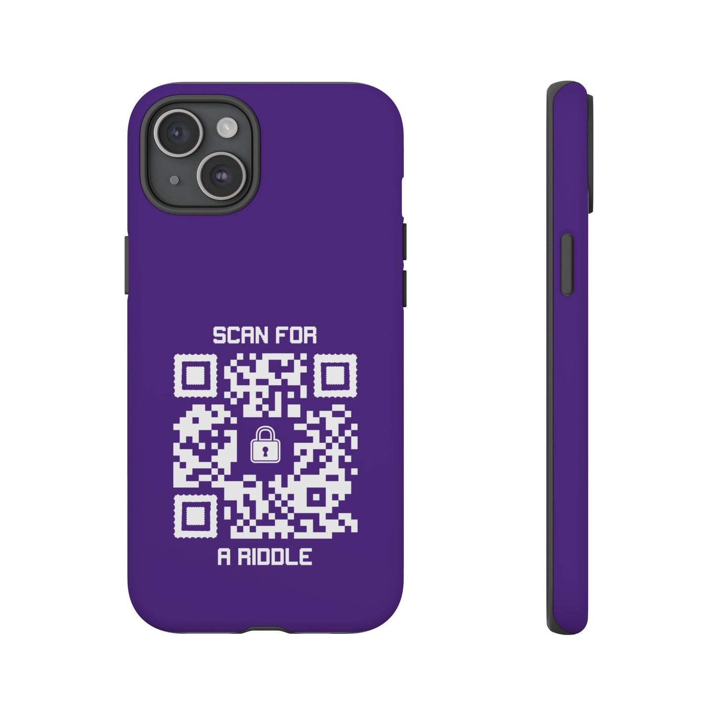 Hidden – Tough Case – Purple – Scan for a Riddle - QR NATION