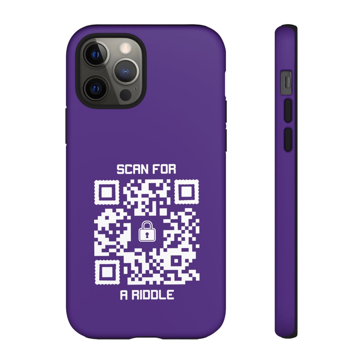 Hidden – Tough Case – Purple – Scan for a Riddle - QR NATION