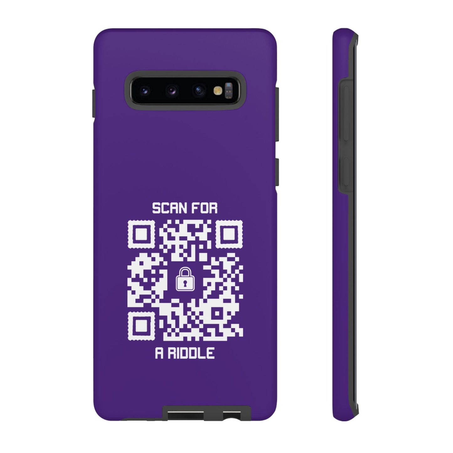 Hidden – Tough Case – Purple – Scan for a Riddle - QR NATION