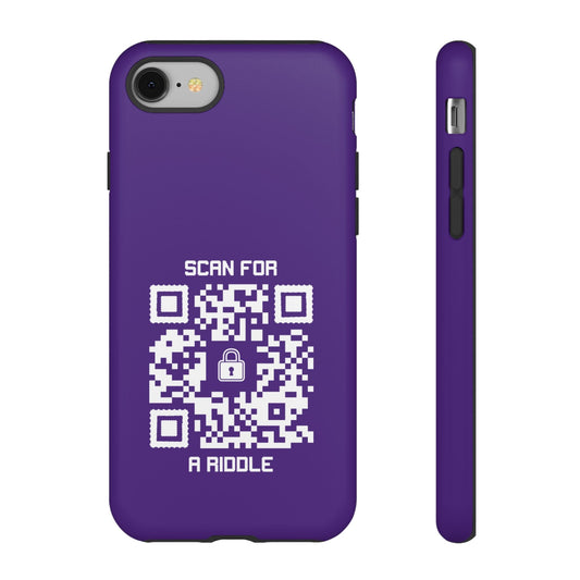 Hidden – Tough Case – Purple – Scan for a Riddle - QR NATION