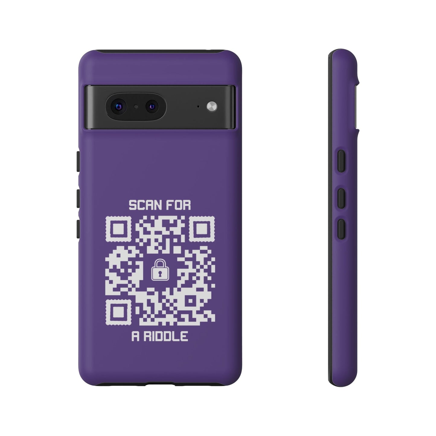 Hidden – Tough Case – Purple – Scan for a Riddle - QR NATION