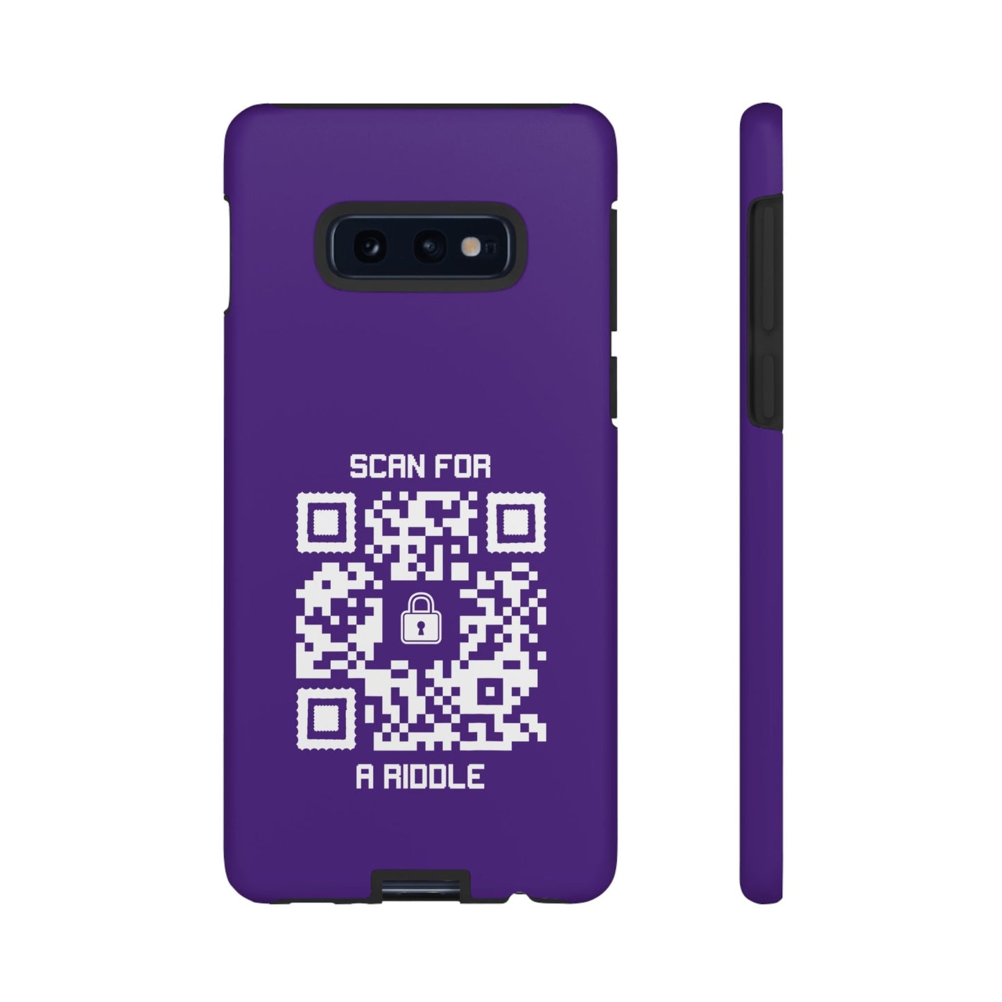Hidden – Tough Case – Purple – Scan for a Riddle - QR NATION