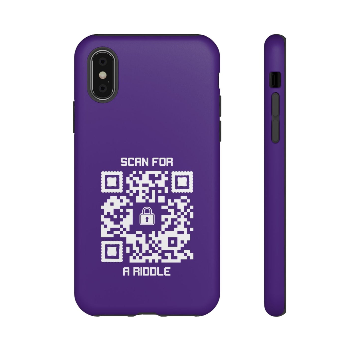 Hidden – Tough Case – Purple – Scan for a Riddle - QR NATION