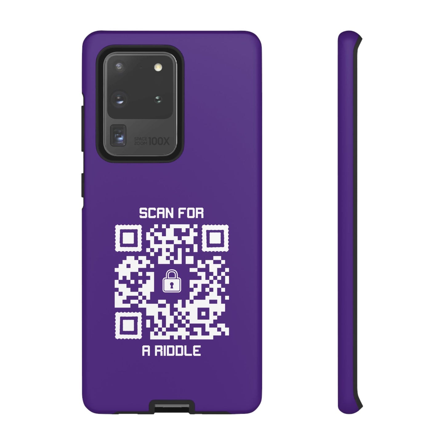 Hidden – Tough Case – Purple – Scan for a Riddle - QR NATION