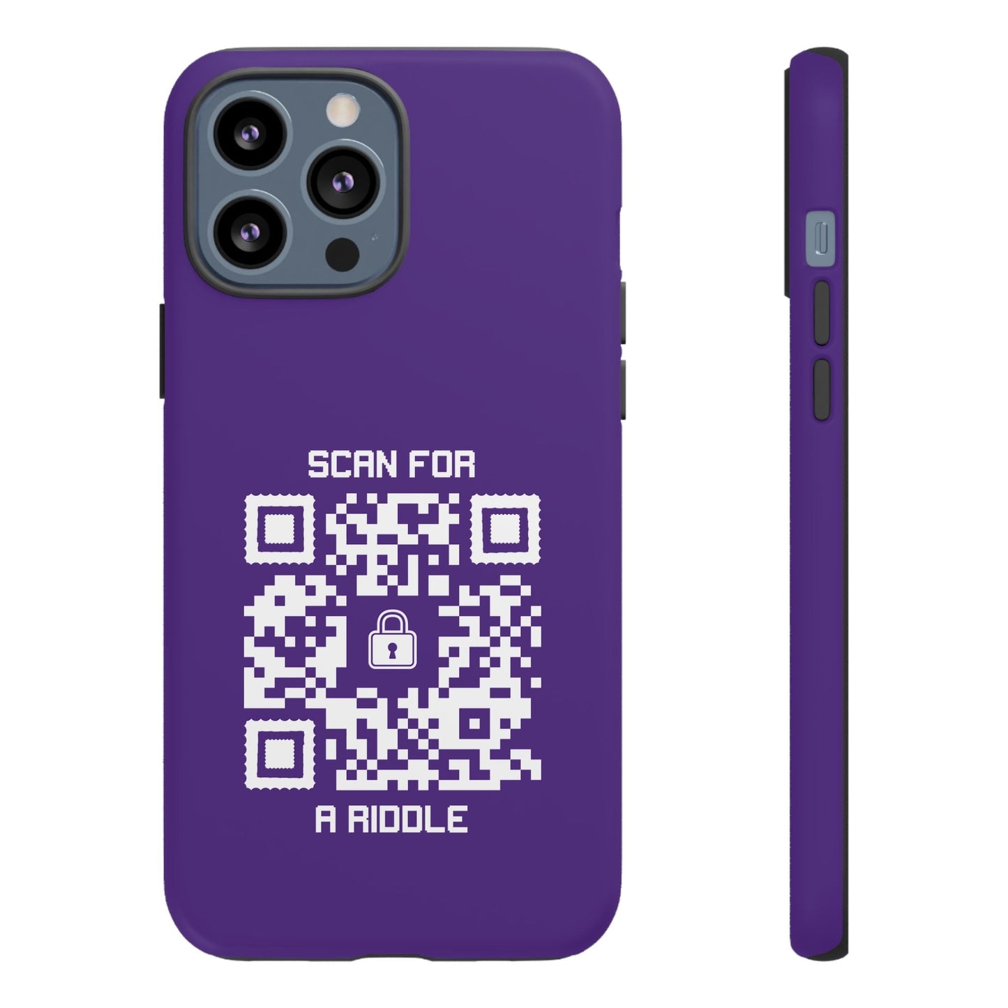 Hidden – Tough Case – Purple – Scan for a Riddle - QR NATION