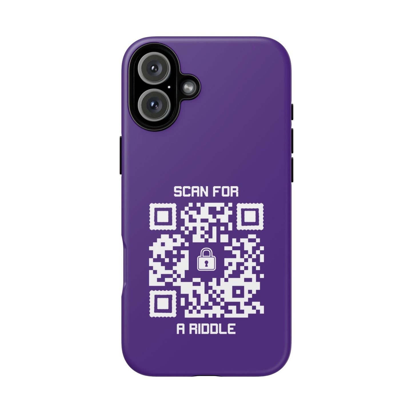 Hidden – Tough Case – Purple – Scan for a Riddle - QR NATION