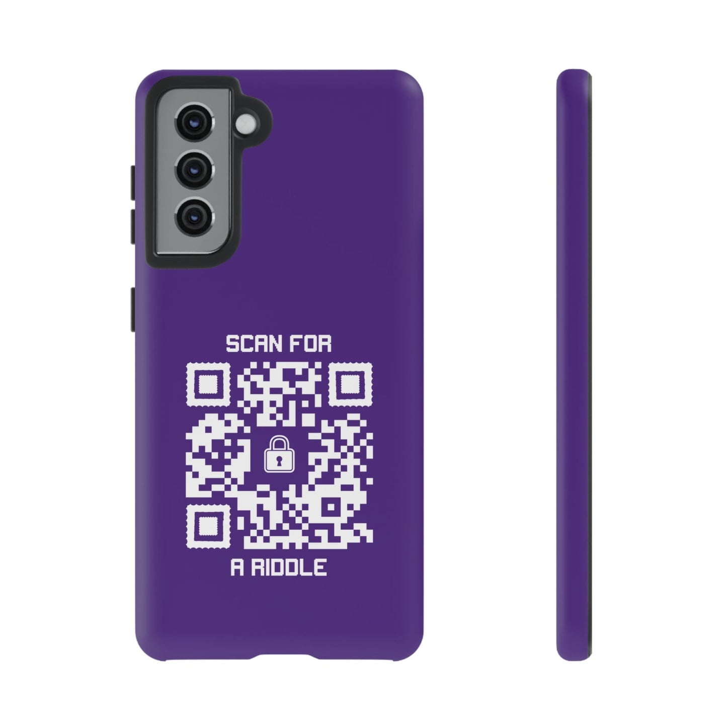 Hidden – Tough Case – Purple – Scan for a Riddle - QR NATION