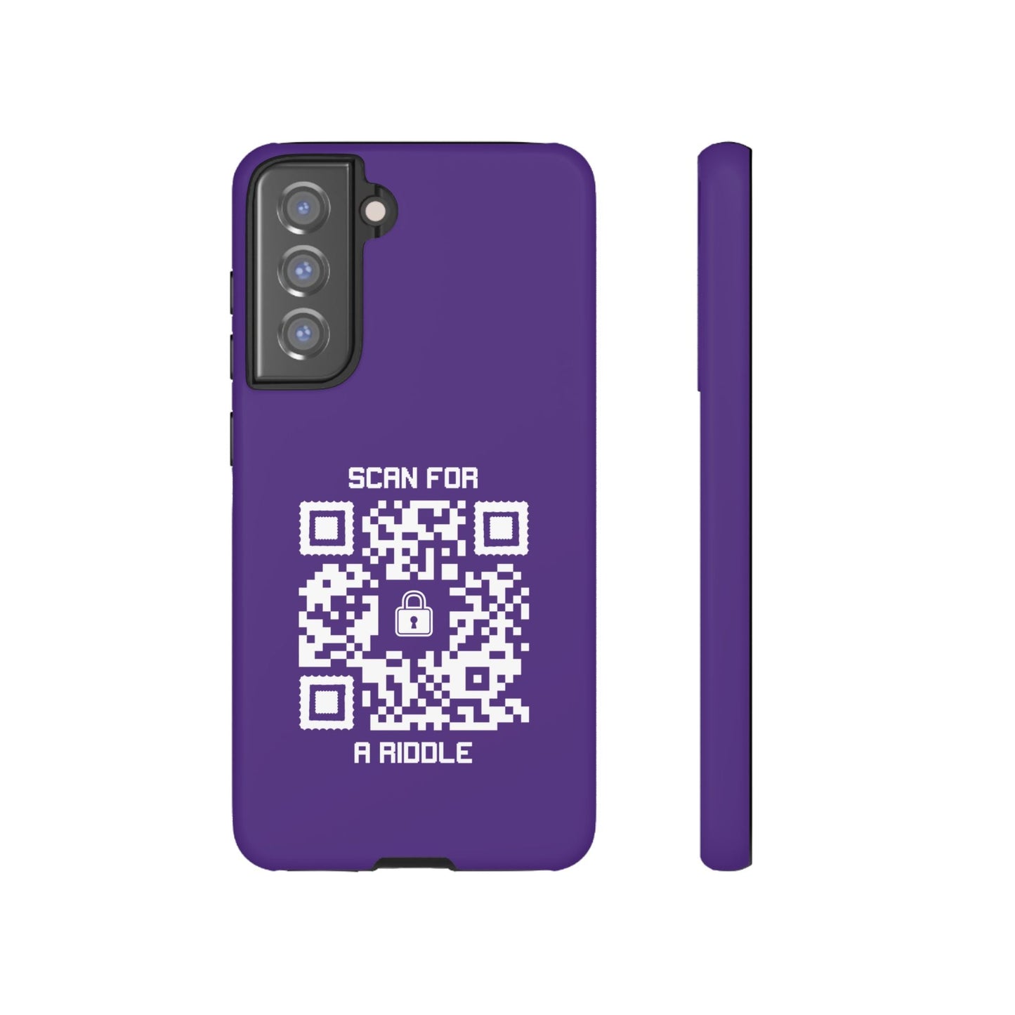 Hidden – Tough Case – Purple – Scan for a Riddle - QR NATION