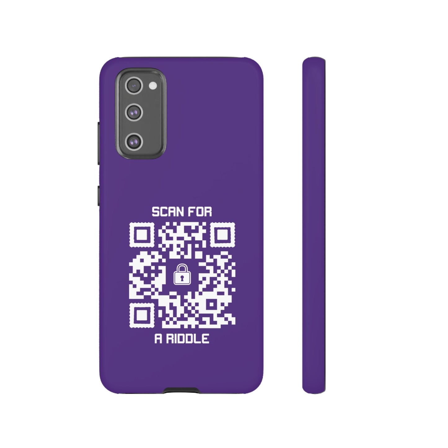 Hidden – Tough Case – Purple – Scan for a Riddle - QR NATION