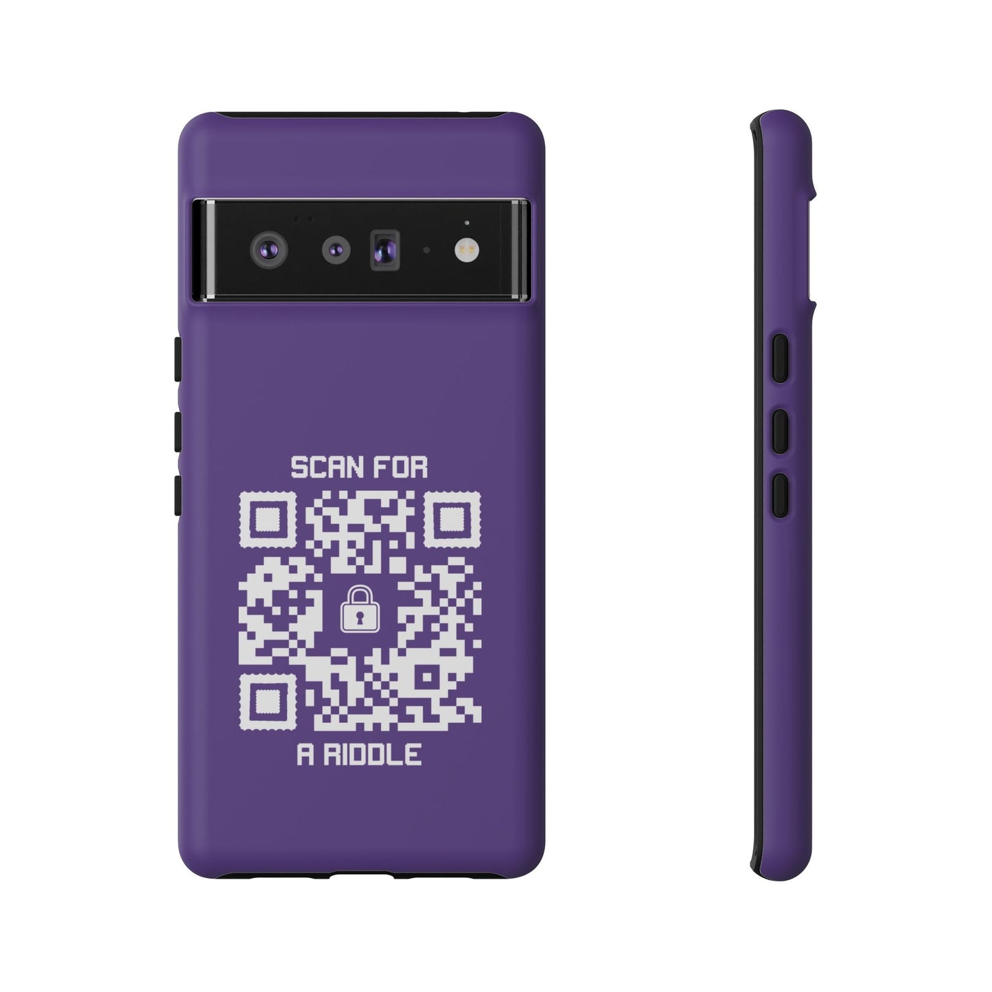 Hidden – Tough Case – Purple – Scan for a Riddle - QR NATION