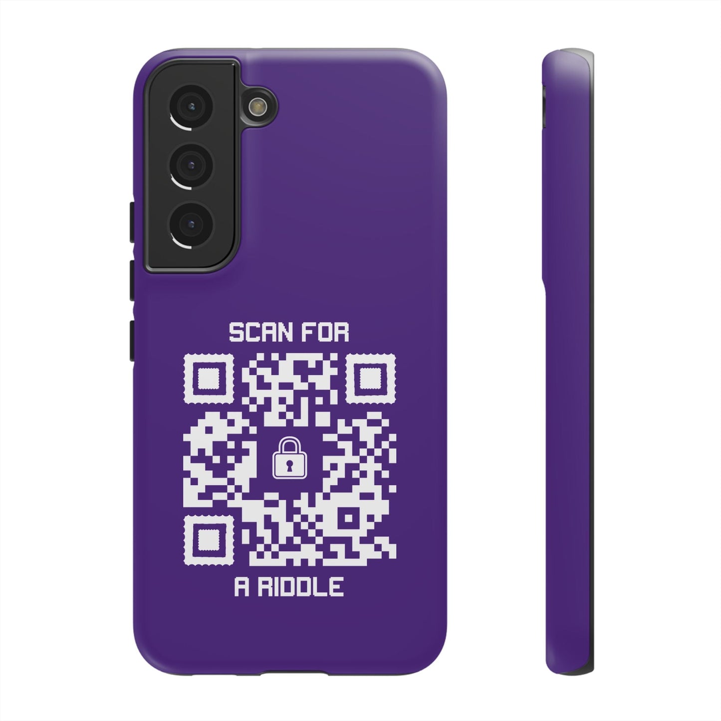 Hidden – Tough Case – Purple – Scan for a Riddle - QR NATION