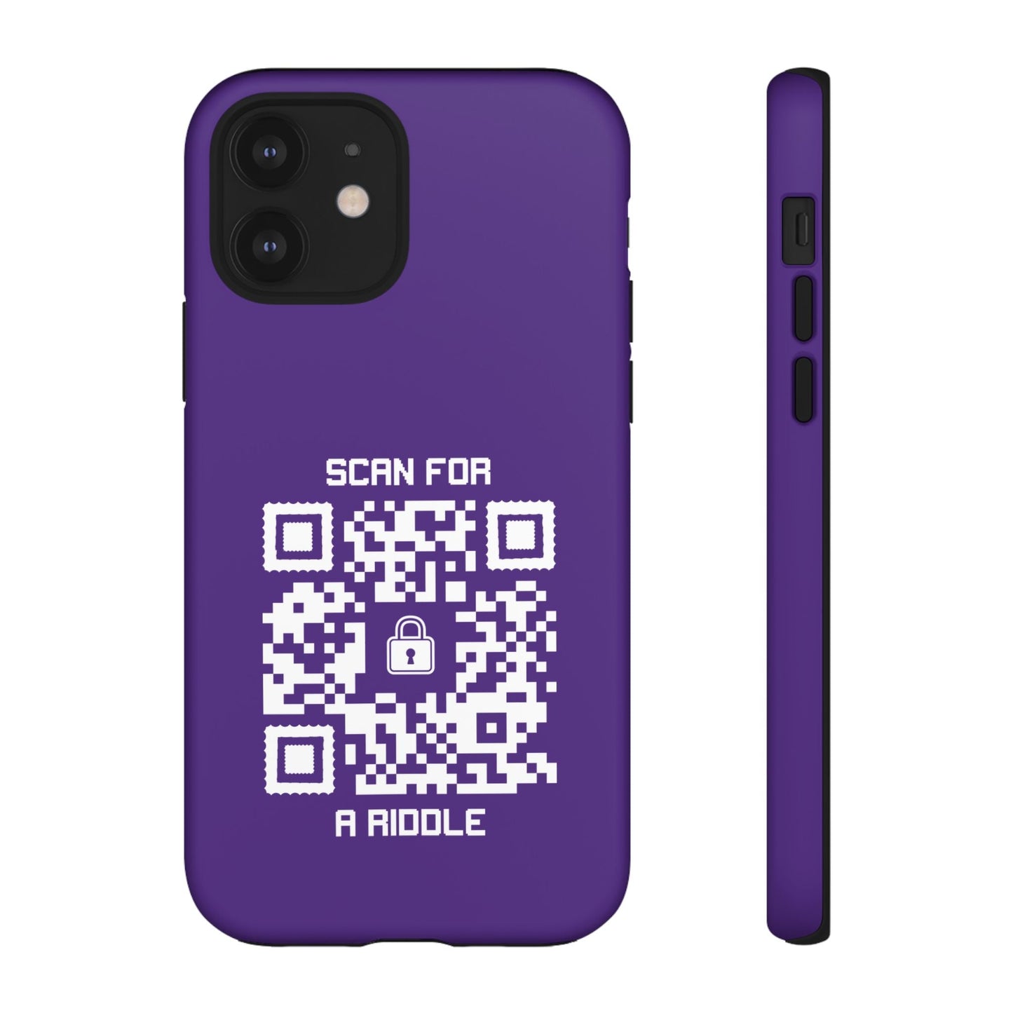 Hidden – Tough Case – Purple – Scan for a Riddle - QR NATION