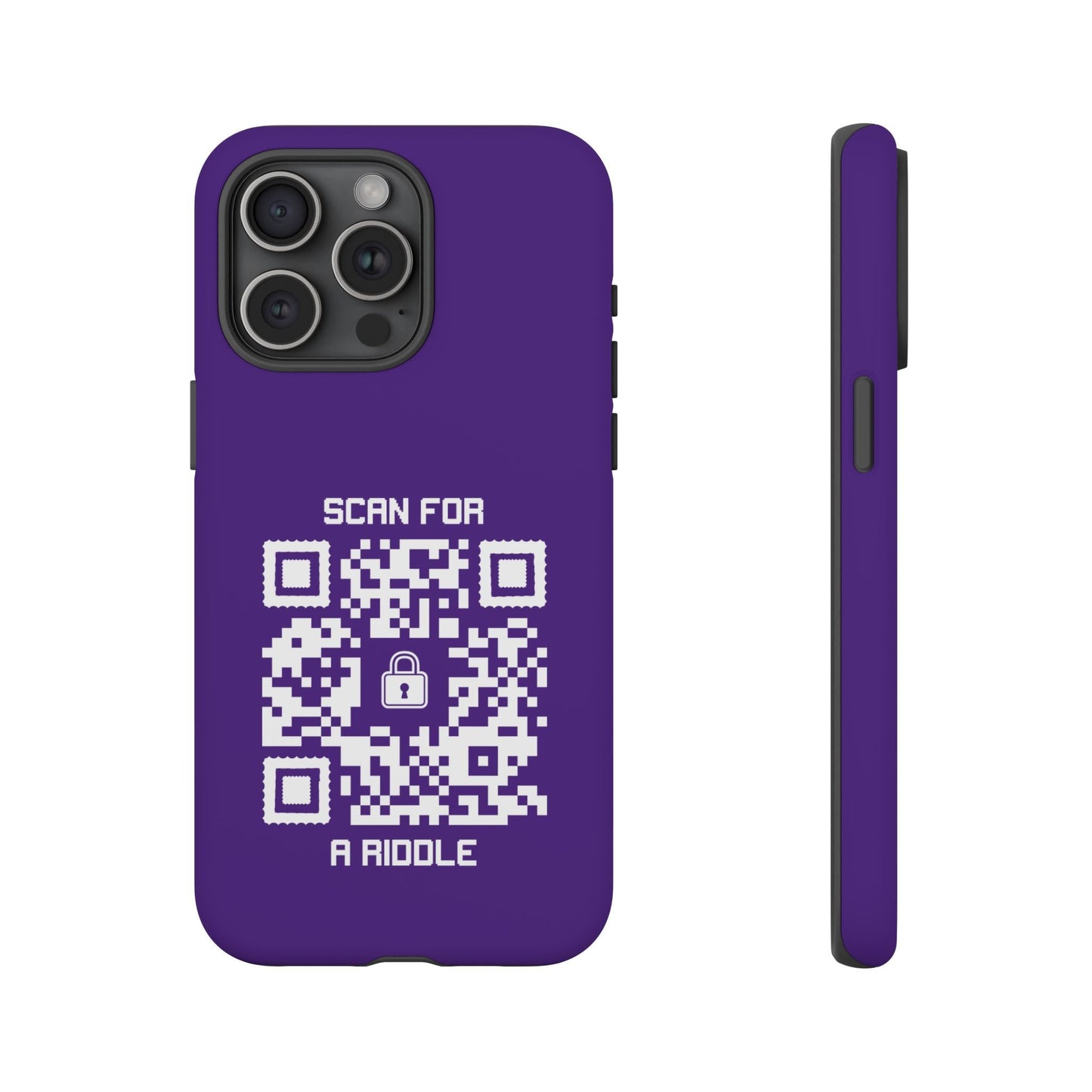 Hidden – Tough Case – Purple – Scan for a Riddle - QR NATION