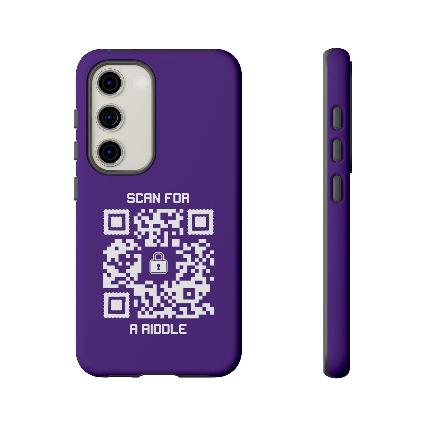 Hidden – Tough Case – Purple – Scan for a Riddle - QR NATION