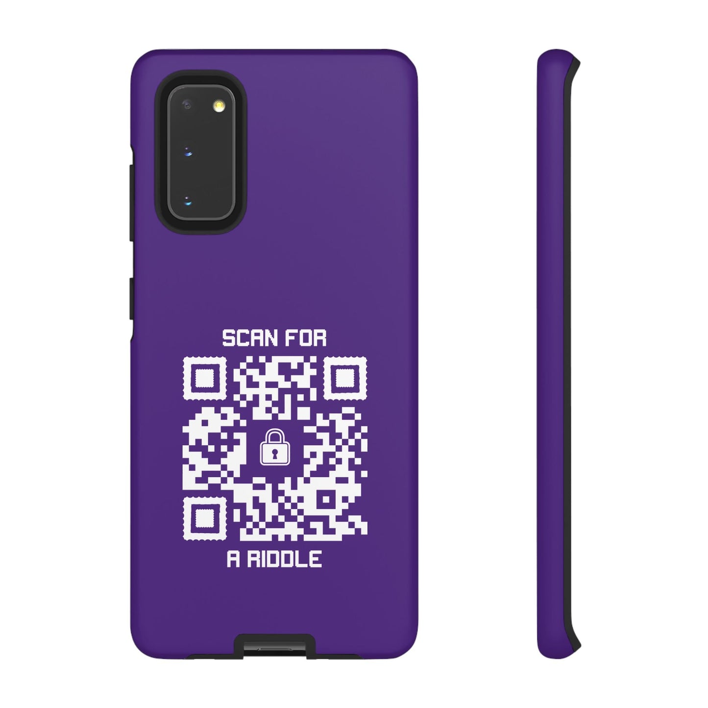 Hidden – Tough Case – Purple – Scan for a Riddle - QR NATION