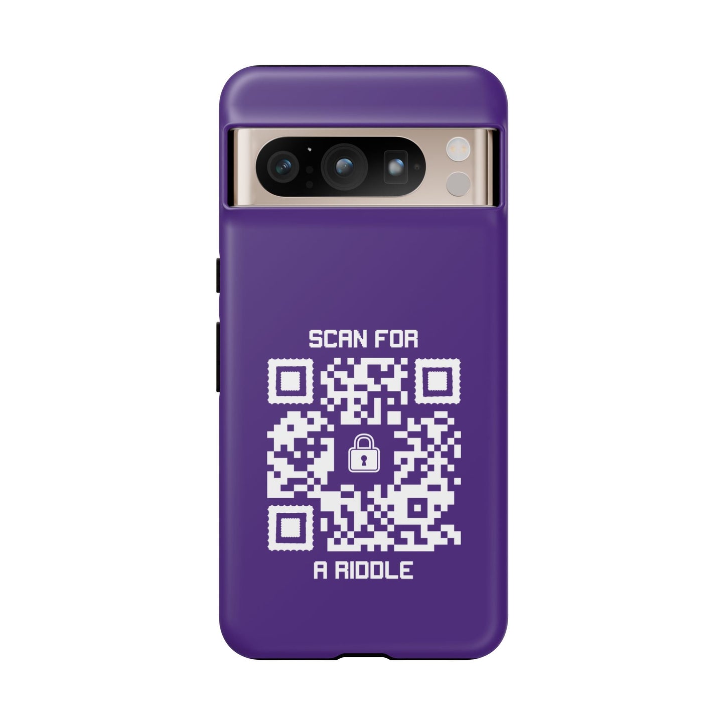 Hidden – Tough Case – Purple – Scan for a Riddle - QR NATION