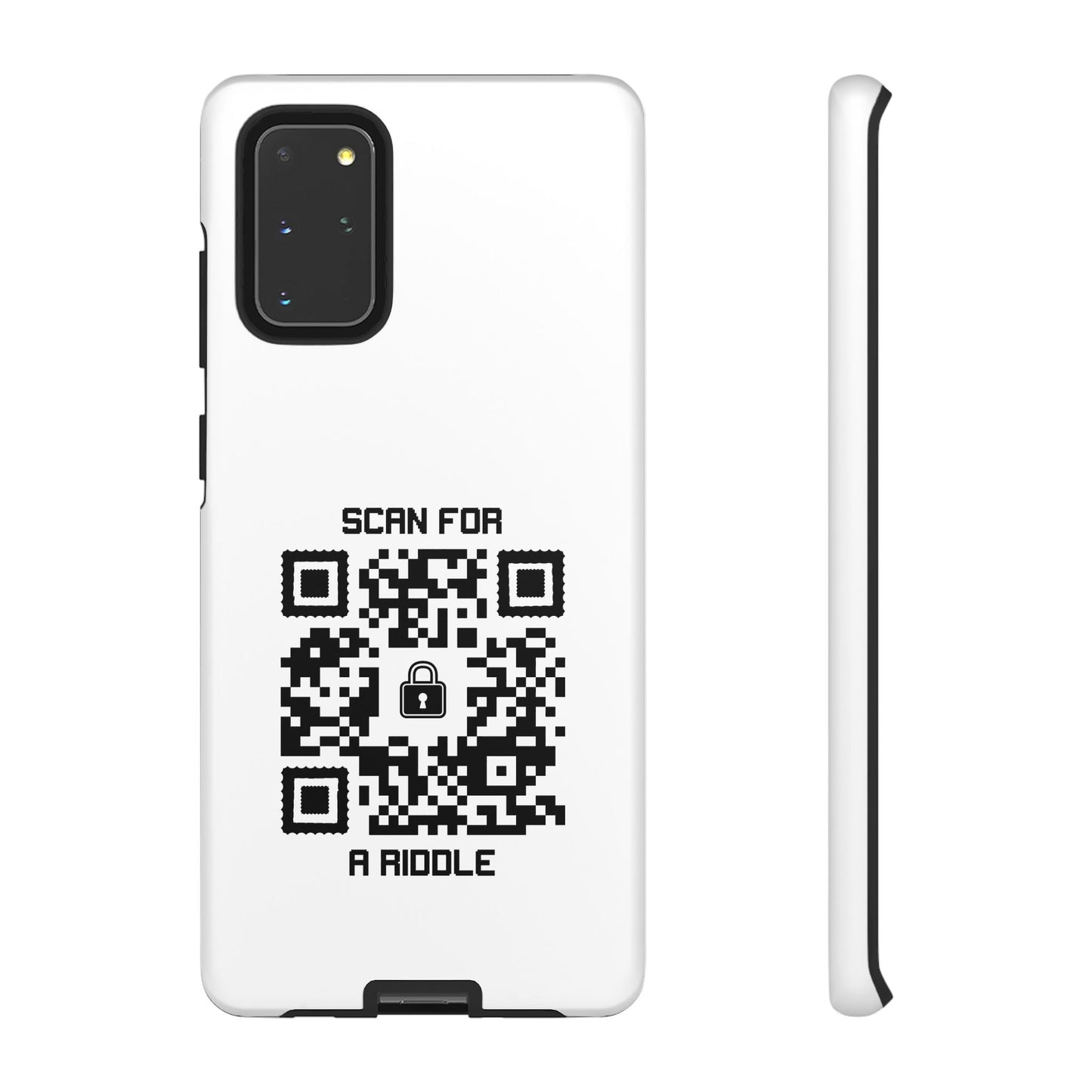 Hidden – Tough Case – White – Scan for a Riddle - QR NATION