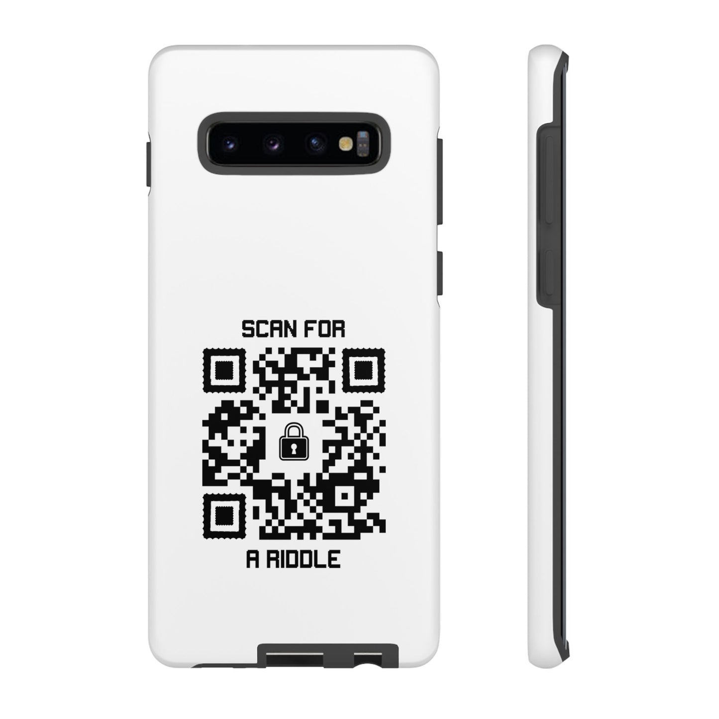 Hidden – Tough Case – White – Scan for a Riddle - QR NATION