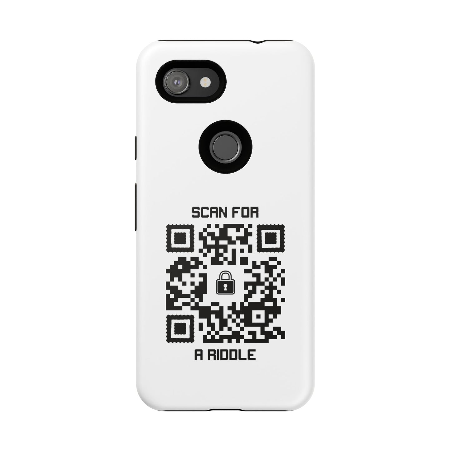 Hidden – Tough Case – White – Scan for a Riddle - QR NATION