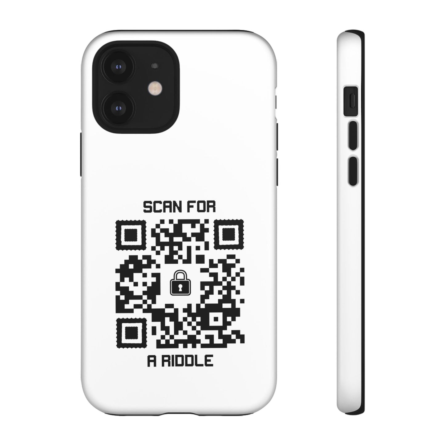 Hidden – Tough Case – White – Scan for a Riddle - QR NATION