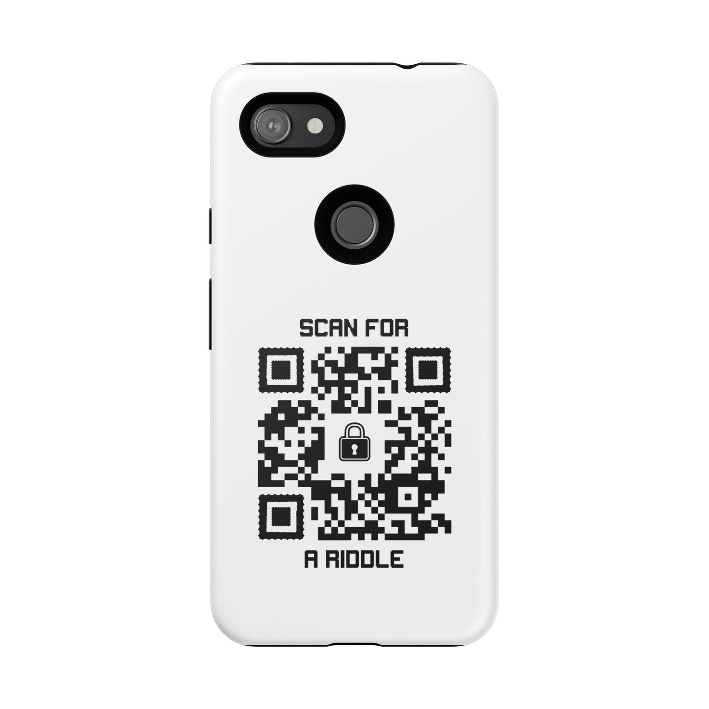 Hidden – Tough Case – White – Scan for a Riddle - QR NATION