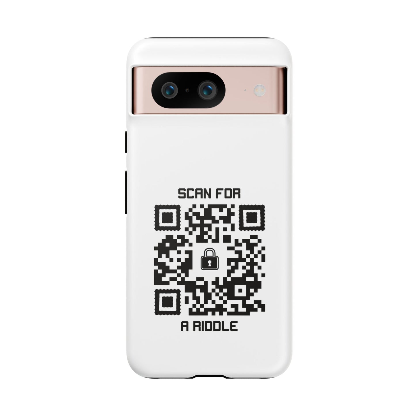 Hidden – Tough Case – White – Scan for a Riddle - QR NATION