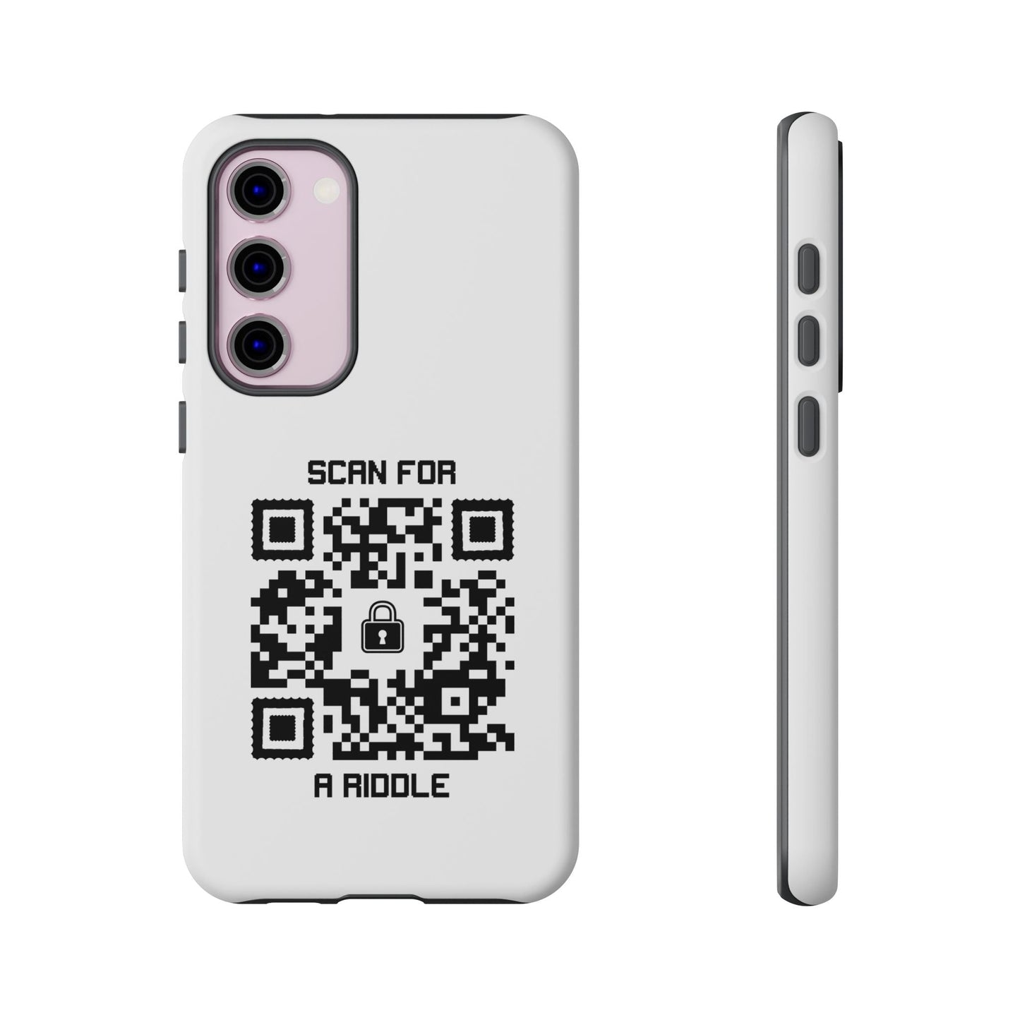 Hidden – Tough Case – White – Scan for a Riddle - QR NATION