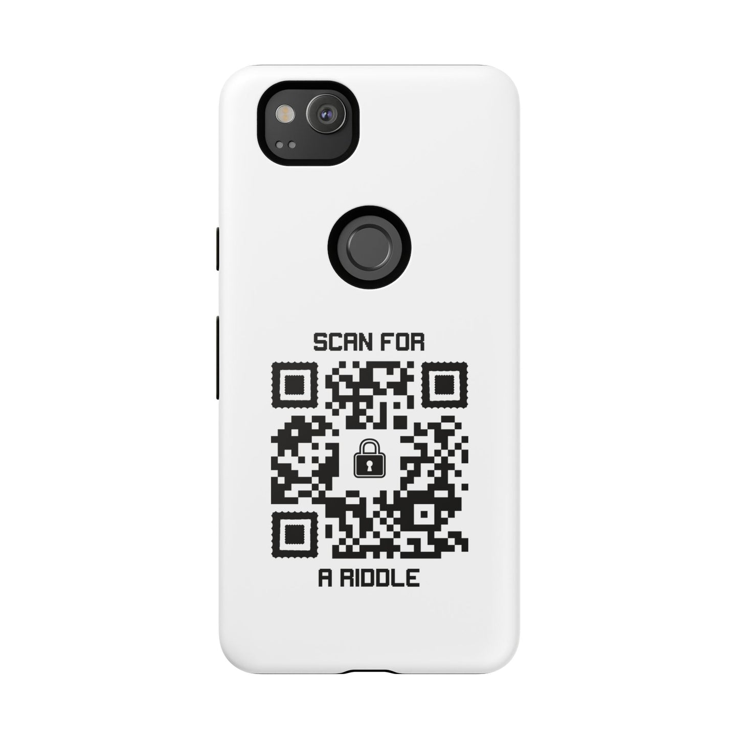 Hidden – Tough Case – White – Scan for a Riddle - QR NATION