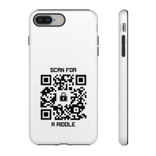 Hidden – Tough Case – White – Scan for a Riddle - QR NATION